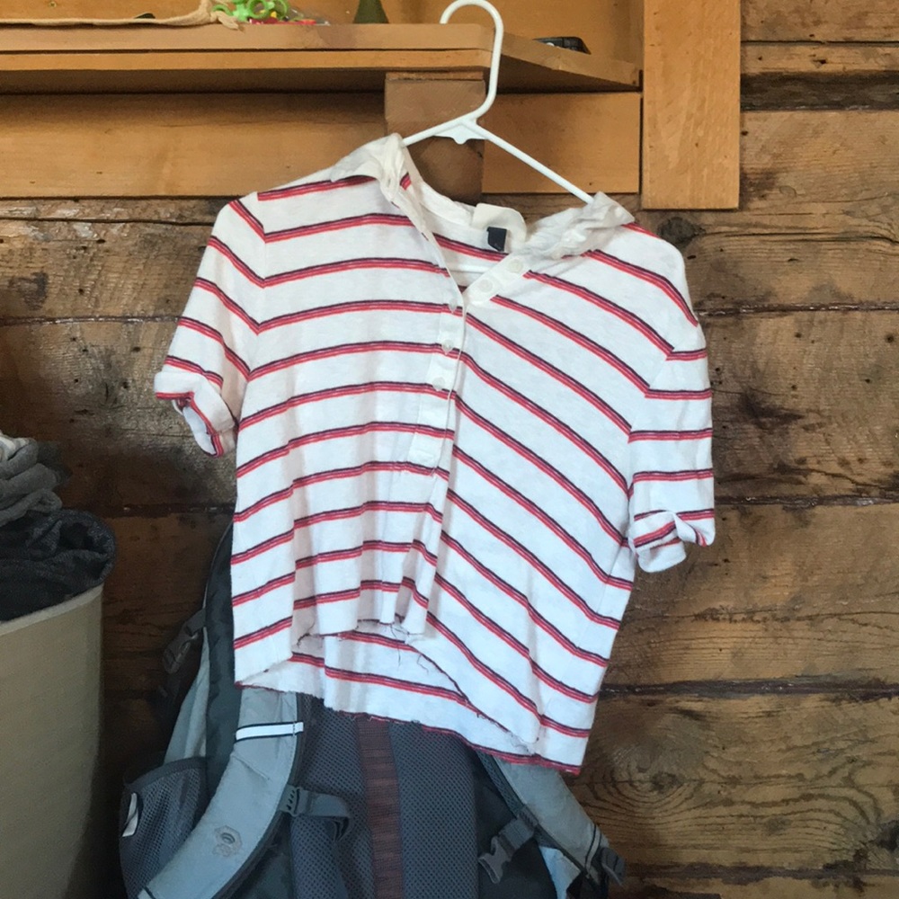 Striped cropped t-shirt